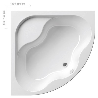 Акриловая угловая ванна Ravak Gentiana 150x150 (CG01000000) CG01000000 - фото 213799