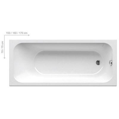 Акриловая ванна Ravak Chrome 170x75 C741000000 C741000000 - фото 216575