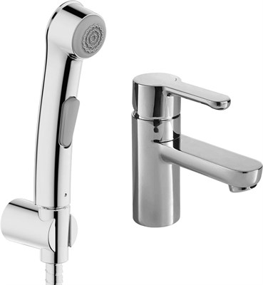 Смеситель для умывальника с гигиеническим душем Bravat Stream (F13783C-3) F13783C-3 - фото 238722
