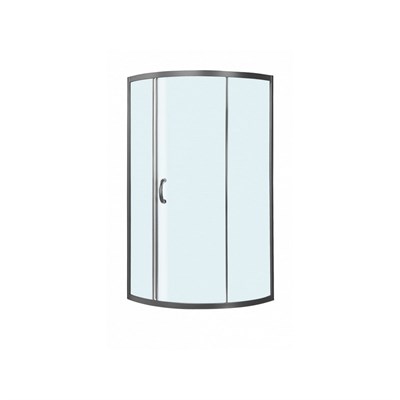 Душевой уголок AM.PM Bliss L 90x90 W53G-315-090MG64 радиальный профиль матовый, Хром стекло тонированное W53G-315-090MG64 - фото 253917