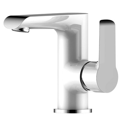 Смеситель Rossinka W35-11 для раковины, белый/хром W35-11 - фото 254076