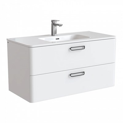 Тумба с раковиной IDDIS Brick 100 подвесная белая (BRI10W1i95K) BRI10W1i95K - фото 257634
