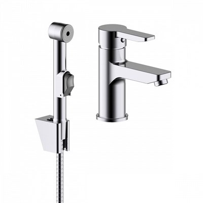 Смеситель для раковины с гигеническим душем IDDIS Sena (SENSB00i08) SENSB00i08 - фото 258983