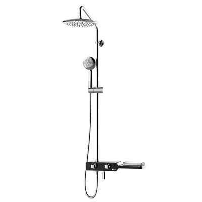 Душевая система Lemark Tropic LM7009C, с изливом, хром/черный LM7009C - фото 272841