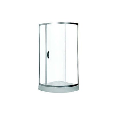 Душевой уголок AM.PM Bliss L 90x90 W53G-315-090MT64 радиальный профиль матовый, Хром, стекло прозрачное W53G-315-090MT64 - фото 280184