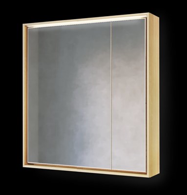 Зеркало-шкаф Frame 75 Дуб сонома с подсветкой, розеткой Fra.03.75/DS (Fra.03.75/DS) Fra.03.75/DS - фото 284634