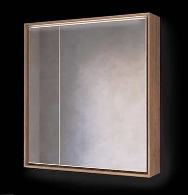 Зеркало-шкаф Frame 75 Дуб трюфель с подсветкой, розеткой Fra.03.75/DT (Fra.03.75/DT) Fra.03.75/DT - фото 284644