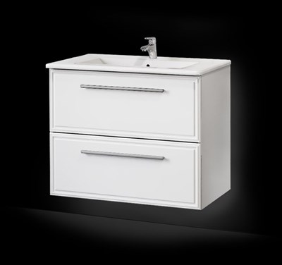 Тумба Quadro 75 подвесная Белая Qua.01.75/P/W (Qua.01.75/P/W) Qua.01.75/P/W - фото 284657