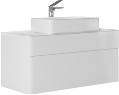 Тумба под раковину Raval Pure 100 подвесная Pur.01.100/P/W (Pur.01.100/P/W) Pur.01.100/P/W - фото 284824