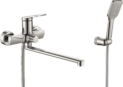 Смеситель для ванны RUSH Socotra ST1235-51 с душем длинный излив хром (ST1235-51) ST1235-51 - фото 294095