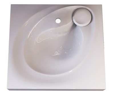 Раковина над стиральной машиной RAVAL Perla 60х55 Белая Per.08.60/W (Per.08.60/W) Per.08.60/W - фото 301098