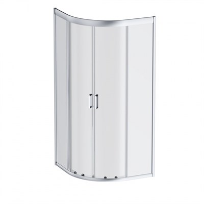 Душевой уголок AM.PM Gem 80х80 W90G-401-080WT радиальный профиль Матовый, Хром стекло прозрачное W90G-401-080WT - фото 324156