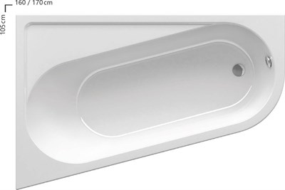 Акриловая ванна Ravak Chrome 170х105 L  (CA31000000) CA31000000 - фото 330034