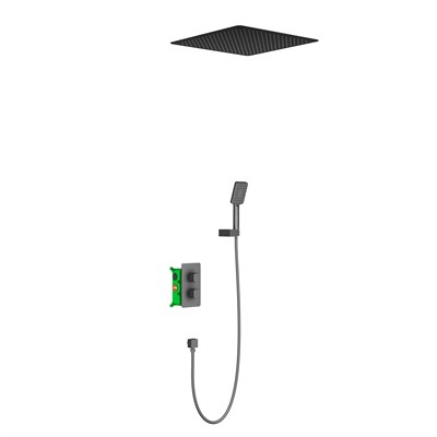 Душевая система встроенная с термостатом Timo Petruma черный  (SX-5029/03SM) SX-5029/03SM - фото 339348