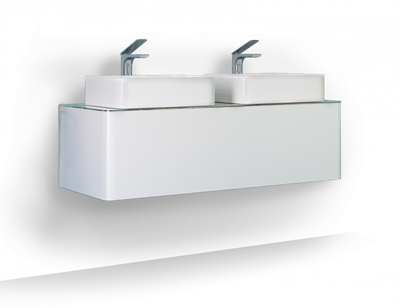 Тумба RAVAL Pure 120 подвесная белая Pur.01.120/P/W (Pur.01.120/P/W) Pur.01.120/P/W - фото 339528