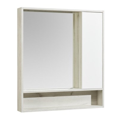 Зеркальный шкаф Aquaton Флай 80 белый, дуб крафт  (1A237702FAX10) 1A237702FAX10 - фото 339726