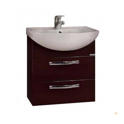 Тумба под раковину Aquaton Ария 50 М подвесная темно-коричневая  (1A140001AA430) 1A140001AA430 - фото 340365
