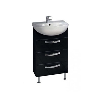 Тумба под раковину Aquaton Ария 50 Н черный глянец  (1A140201AA950) 1A140201AA950 - фото 340542