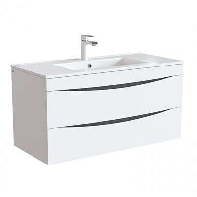 Тумба с раковиной IDDIS Cloud 100 подвесная белая (CLO10W1i95K) CLO10W1i95K - фото 345878