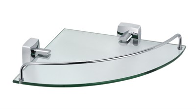 Полка стеклянная угловая Fixsen Kvadro FX-61303A (FX-61303A) FX-61303A - фото 347390