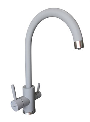 Смеситель для кухни с краном питьевой воды Ewigstein 3423516  (34235166 сер мет) 34235166 серый металлик - фото 349067