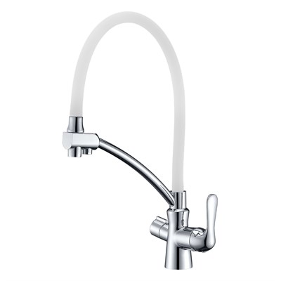 Смеситель Lemark Comfort LM3070C-White для кухни с подключением к фильтру с питьевой водой, хром/белый LM3070C-White - фото 364840