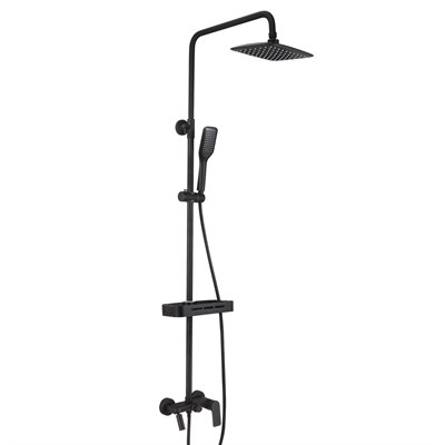 Душевая система Lemark Tropic LM7002BL, с изливом, цвет чёрный LM7002BL - фото 364855
