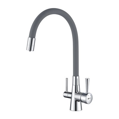 Смеситель Lemark Comfort LM3075C-Gray для кухонной мойки, с подключением к фильтру питьевой воды, хром LM3075C-Gray - фото 364966
