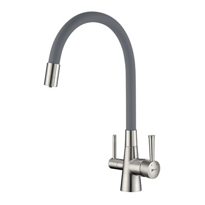 Смеситель Lemark Comfort LM3075BN для кухонной мойки, с подключением к фильтру питьевой воды, никель LM3075BN - фото 364984