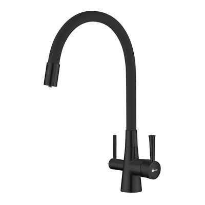 Смеситель Lemark Comfort LM3075BL для кухонной мойки, с подключением к фильтру питьевой воды, черный LM3075BL - фото 364989