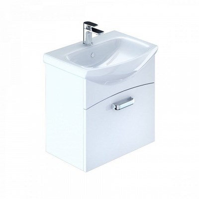 Тумба с раковиной Milardo Niagara 50 подвесная белая (NIA50W0M95K) NIA50W0M95K - фото 371067