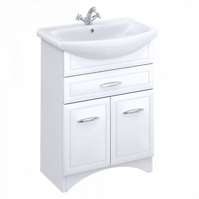 Тумба с раковиной Milardo Victoria 65 напольная белая (VIC65W1M95K) VIC65W1M95K - фото 371075