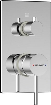 Смеситель встраиваемый в стену Bravat Arc (2-функц) (P69193C-2-ENG) P69193C-2-ENG - фото 372025