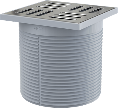 Решетка 105 x 105 латунь-хром AlcaPlast APV0500 APV0500 - фото 375173
