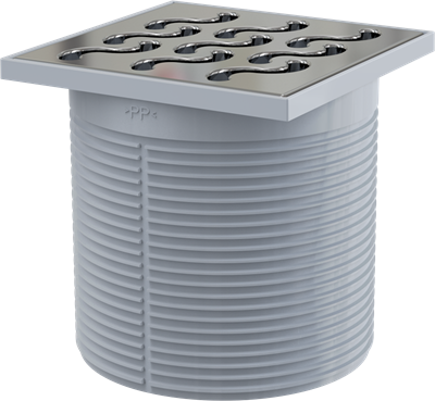 Решетка 105 x 105 латунь-хром AlcaPlast APV0600 APV0600 - фото 375175