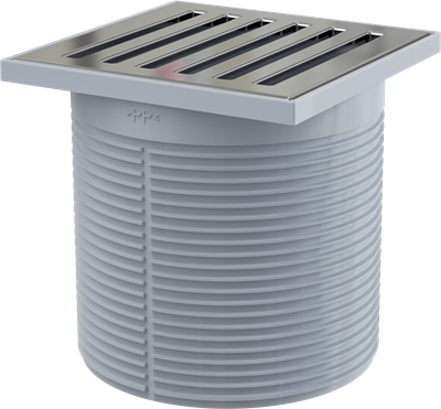 Решетка 105 x 105 латунь-хром AlcaPlast APV0700 APV0700 - фото 375177
