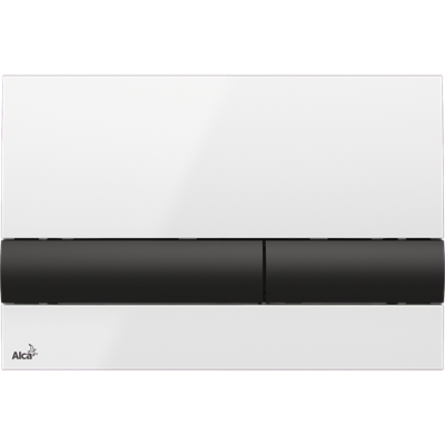 Кнопка смыва AlcaPlast M1710-8 белая/черная M1710-8 - фото 376103