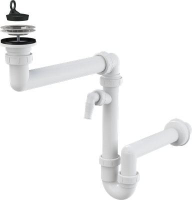 Сифон для мойки AlcaPlast A870P-DN40 A870P-DN40 - фото 376666