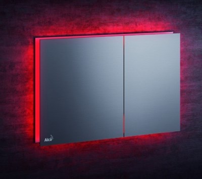 Кнопки смыва AlcaPlast FLAT ALUNOX-ILLUMINATED AIR с подсветкой металл-матовый, цвет красный AIR LIGHT-RED - фото 377431