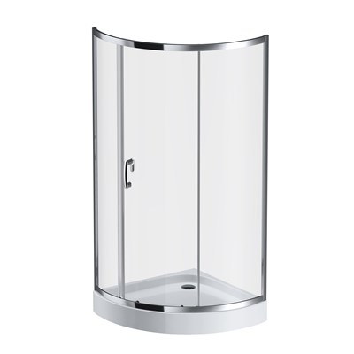 Душевой уголок AM.PM Like Solo Slide 90x90 W83G-315-090CT профиль, Хром глянцевый стекло прозрачное W83G-315-090CT - фото 382832