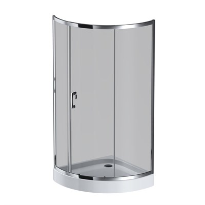 Душевой уголок AM.PM Like Solo Slide 90x90 W83G-315-090CG профиль, Хром глянцевый стекло тонированное W83G-315-090CG - фото 382841