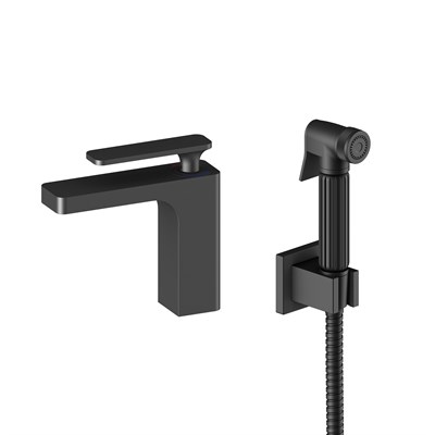 Смеситель для раковины с гигиеническим душем Timo Torne 4360/03G черный 4360/03G - фото 383779