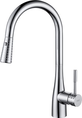 Смеситель D&K Rhein,Schiller DA1462501C для кухонной мойки, с выдвижной лейкой, хром DA1462501C - фото 388169