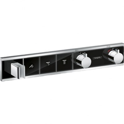 Смеситель для душа Hansgrohe RainSelect 15356600 с термостатом Хром Черный 15356600 - фото 389279