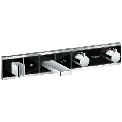 Смеситель для ванны Hansgrohe RainSelect 15359600 с термостатом Хром Черный 15359600 - фото 389313