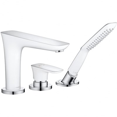 Смеситель на борт ванны Hansgrohe PuraVida 15432400 Хром Белый 15432400 - фото 389361