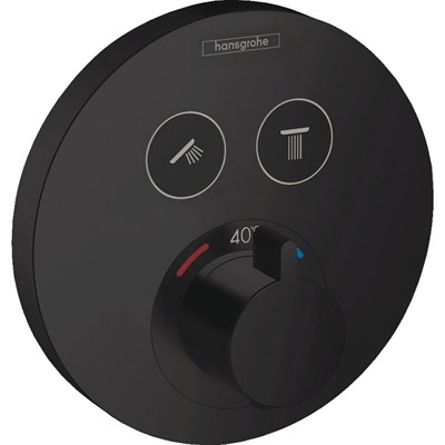 Смеситель для душа Hansgrohe ShowerSelect S 15743670 с термостатом Черный матовый 15743670 - фото 389457