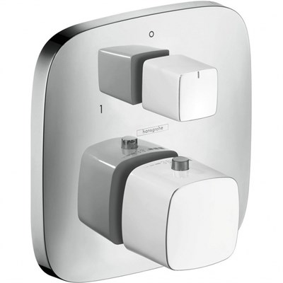Смеситель для душа Hansgrohe PuraVida 15771400 с термостатом Хром Белый 15771400 - фото 389526