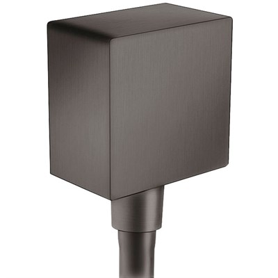 Шланговое подключение Hansgrohe Fixfit Square 26455340 Черный шлифованный хром 26455340 - фото 390111