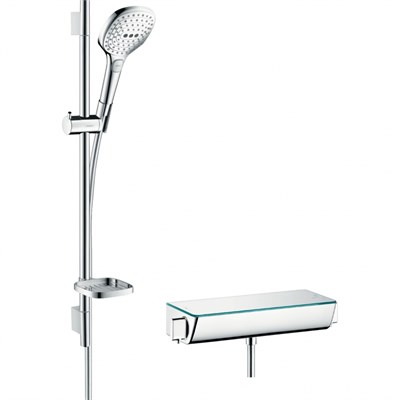 Комплект смесителя для душа Hansgrohe Ecostat Select 27038000 с термостатом и душевым гарнитуром Hansgrohe Raindance Select E Хром - фото 390983